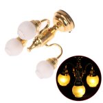 Plafonnier led mural a 3 bras pour maison de poup�e, mod�le id�al pour la d�coration, 1:12