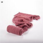 Plaid de couverture en coton biologique pour photographie de, tapis doux pour photo de naissance de bb, ...