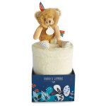 Plaid avec doudou ours - doudou et compagnie