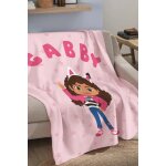 Plaid gabby et la maison magique hello - rose rose