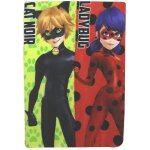 Plaid - miraculous ladybug - couverture polaire - vert - 100 x 140 cm