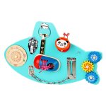 Planche d'activit�s en bois, jouet d'apprentissage pratique, educatif pr�coce, boulons et loquet a boucle ...