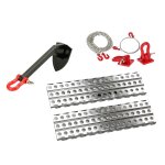 Planche antid�rapante en m�tal, cha�ne de remorquage d'ancre de treuil pour trx4 scx10 rc voiture a chenilles ...
