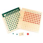 Planche de multiplication et division de perles montessori, jouet en bois educatif, plateau de jeu pour ...