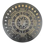 Planche a pendule, planche a graver, tarot etoile soleil lune, autel, fournitures de divination, assiette ...