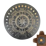 Planche a pendule, planche a graver, tarot etoile soleil lune, autel, fournitures de divination, assiette ...