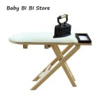 Planche a repasser en fer echelle 1:12, meubles de maison de poupe miniature table de chambre a coucher ...
