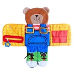Planche sensorielle pour enfants, boucle, bouton de fermeture eclair, outil a lacets, jouet, robe d'ducation ...