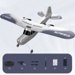 Planeur d'avion en mousse epp 2. 4g 2ch, radiocommande avec lumire led, avion a aile fixe, jouets d'extrieur ...