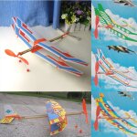 Planeur a moteur avec bande de caoutchouc, avion a assembler, jouet educatif pour enfants, modle d'avion ...