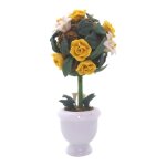 Plantes modernes en pot 1:12 1:6, mobilier de maison de poupe, verte, hortensia miniature en argile, ...