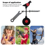 Plaques de cible d'entra�nement de fronde en m�tal en forme d'oiseau, portable et durable paintball, ...
