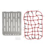 Plaque de coffre arri�re et filet a bagages elastique en acier inoxydable trx - 6, pour traxxas et mercedes ...