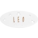 Plaque dcorative personnalisable - etoiles blanc