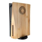 Plaque frontale couleur bois avec events de refroidissement pour disc edition, coque de protection anti ...