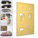 Plaque de peinture pour mod�lisme 1 / 35, bricolage, artisanat, outils de peinture, kits de pi�ces, gabarit ...