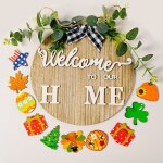Plaque de porte de bienvenue en bois, bricolage peut remplacer une variété de motifs, liste a la mode ... Plaque de porte de bienvenue en bois, bricolage peut remplacer une variété de motifs, liste a la mode ...