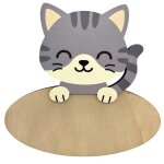 Plaque de porte personnalisable chat