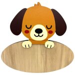 Plaque de porte personnalisable chien