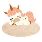 Plaque de porte personnalisable licorne