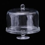 Plaque de support de gteau dcoratif en acrylique transparent 1:12, maison de poupe avec couvercle, ...