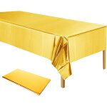 Plastique or table couverture, mtallique en 137 x 274 nappe cm rectangle feuille d'or couverture pour ...