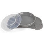 Plateau click mat mini avec assiette gris de twistshake Plateau click mat mini avec assiette gris de twistshake