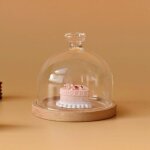 Plateau a dessert en verre transparent 1 pice, plateau a fruits, accessoires miniatures pour maison ...