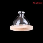 Plateau d'exposition de g�teaux transparents pour maison de poup�e 1:12, support de snack avec couvercle ...