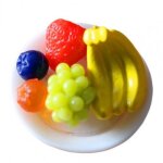 Plateau de fruits miniatures dcoratifs, 6 pices / ensemble, mini maison de poupe, banane artificielle, ...