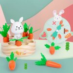 Plateau de jeu de la r�colte des carottes, plateau educatif magn�tique avec p�les magn�tiques, jouets ...