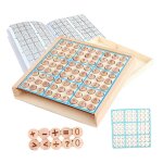 Plateau de jeu de sudoku portable en bois, jouet educatif pour améliorer les compétences de pensée logique ... Plateau de jeu de sudoku portable en bois, jouet educatif pour améliorer les compétences de pensée logique ...