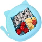 Plateau en silicone blue tiger pour bébé avec ventouse, 100 % silicone alimentaire, lavable au lave - ... Plateau en silicone blue tiger pour bébé avec ventouse, 100 % silicone alimentaire, lavable au lave - ...