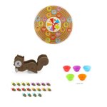 Plateau tournant educatif montessori en bois, jeu de plateau d'apprentissage pr�coce, jeu de maths aux ...