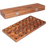 Play - hus jeu de fermoirs mtal argent - 2 joueurs - bao - kalaha - pierres prcieuses incluses