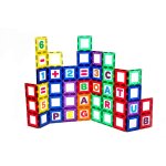 Playmags 80 pi ces magn�tiques tiles set p�dagogique clickins kit comprend 40 magn�tique de windows et ...