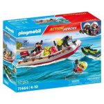 Playmobil action heroes 71464 - bateau de pompier et scooter des mers