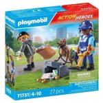 Playmobil action heroes 71731 - policier avec chien de recherche et voleur