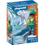Playmobil animaux et amis 72090 - zoo : ours polaire et soigneur