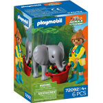 Playmobil animaux et amis 72092 - zoo : b�b� �l�phant et soigneuse