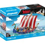Playmobil astrix 71888 - astrix : bateau des pirates avec 4 personnages
