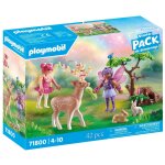 Playmobil fairies 71800 - duo de fes avec animaux de la fort - starter pack