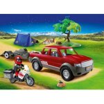Playmobil family fun 70116 - pick - up et moto avec tente