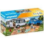 Playmobil family fun 71423 - famille avec voiture et caravane