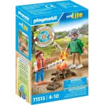 Playmobil my life 71513 - grand - pre avec petite fille et feu de camp