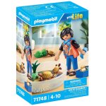 Playmobil my life 71748 - gar�on avec famille de tortues dans un terrarium