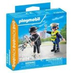 Playmobil policiers 71804 - policier et bandit avec accessoires - duo pack