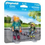 Playmobil sports et action 71209 - duo joueurs de roller hockey