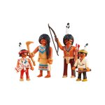 Playmobil western 6322 - lot 4 figurines famille indien