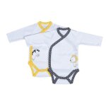 Pluche et pompon lot de 2 bodies lion / z�bre naissance de sauthon baby's sweet home